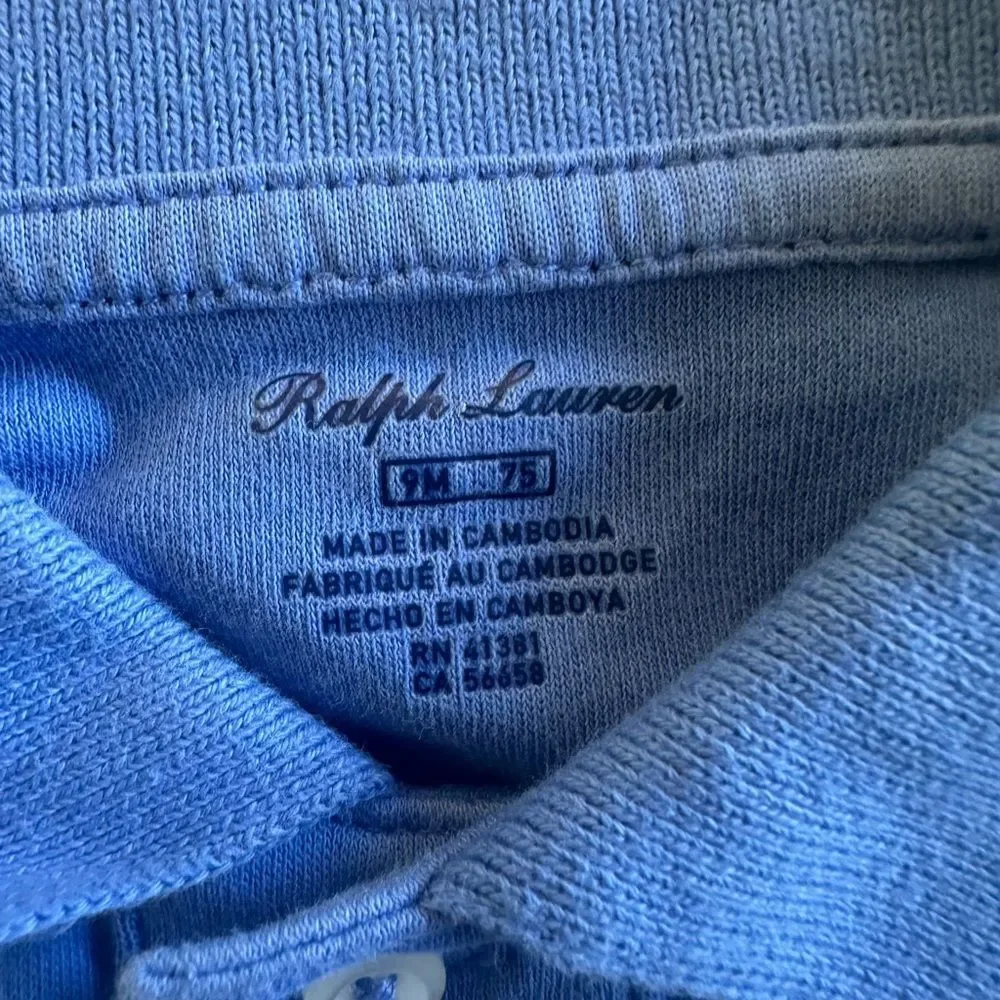 Ralph Lauren Baby Short Sleeve Polo-size 9 months